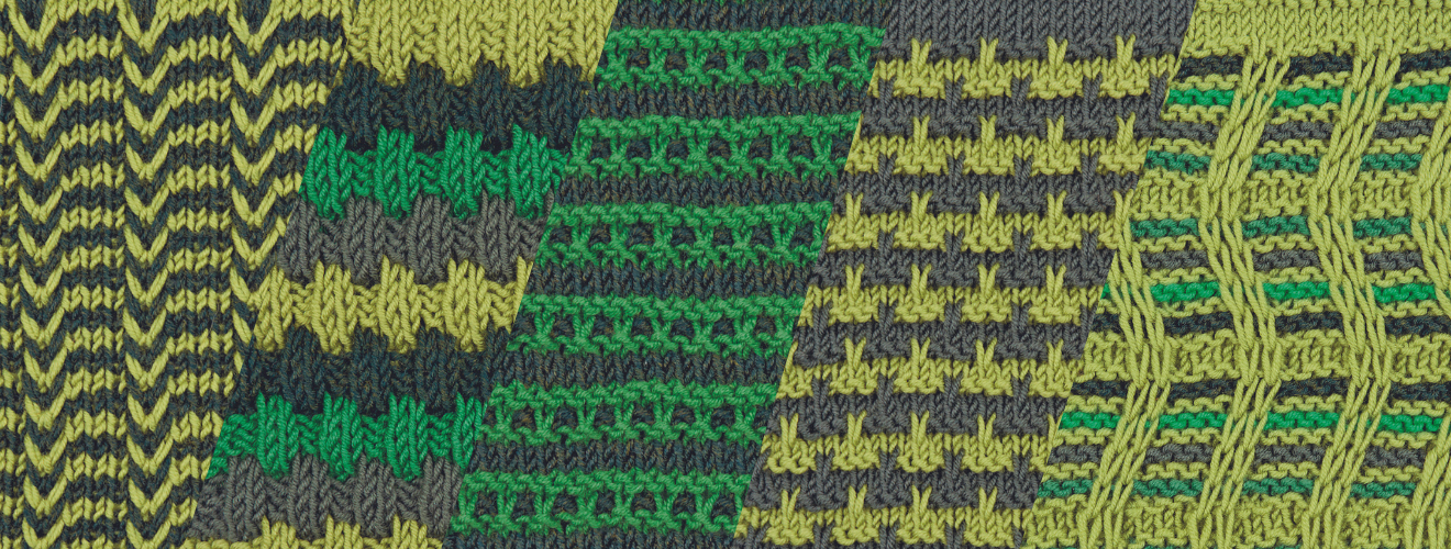 Muster-ABC: Hebemaschen mit Streifenoptik